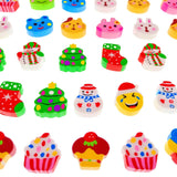 50 Cute little rubber pencil eraser set for children party favours kids birthday party bag fillers