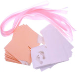 50 x Pink footprint paper baby shower favour boxes girl baby shower birthday party christening party