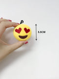 45x Mini plush Emoji keychain 5cm/2 inch Novelty Emoji for kids & adult birthday party bag fillers