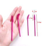 200 x Plastic disposable pink mascara applicator wands eyelash brushes for eyebrow wand lash brow