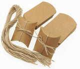 50 Rustic wedding favour box with jute string kraft paper small sweets Christmas christening party
