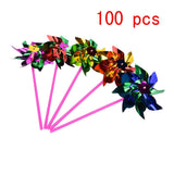 100 X Waterproof foil windmills outdoor toys for children