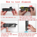 Portable electronic tester pen for diamond crystal agate lade