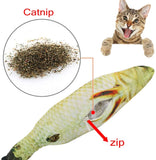 4 x Catnip fish cat toys + 4 x catnip baggies interactive plush toy 3D realistic simulation cat toys