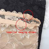 3 Farben Weiß Beige Schwarz Extra Große Größe XL Elastischer trägerloser Bandeau-BH aus Spitze für Damen
