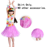 8x Multicolor Hawaiian silk faux flowers party fancy hula skirt girl women Hawaiian Luau supply