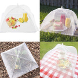 3 x White pop-up mesh Screen Food Covers mesh Reusable and Folding Food net Tent Kitchen Outdoor