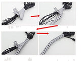 1.5 Meter cutable Flexible Cable Tidy Tube Spiral Cable Tube Cable Organiser Wire