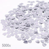 5000 pièces 1 cm en plastique spéculaire argent coeur d'amour confettis scatter, scrapbook, accessoires d'artisanat