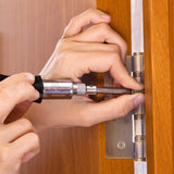 10 x Stainless Steel Cabinet Drawer Butt Hinge connectors 2.5 inch + 60 x Replacement Hinge Screws