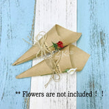 50 x Platzhalter für Einladungskarten aus Kraftpapier zum Selbermachen für Hochzeit, Geburtstag, Party, Heilige Kommunion