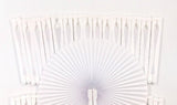 30 weiße Herz-Faltfächer, japanische Handfächer für Party, Hochzeit, Kommunion, Kirche, Reisen