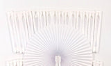 30 White heart folding fan Japanese hand held fan for party wedding communion church travelling