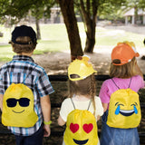 12pcs Lovely emoji cartoon drawstring backpack PE bags for kids & adult birthday party bag fillers