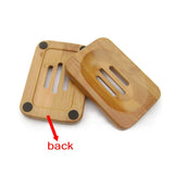 3x Natural bamboo soap dish soap box soap dish storage holder for kitchen home shower bathroom tub