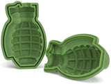 4 x Silicone 3D Grenade Shape ice Cube Mold Cake Tray Moulds ice Moulds Silicone for Whiskey Scotch