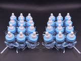 24 x Blue favour feeding bottle candy bottle party box bag for favour , sweets, gifts & jewelry