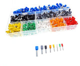 Set mit 800 Aderendhülsen, Crimpverbindern, isolierten Kabelstift-Endklemmen, 0,5 mm² ~ 6 mm² Sortiment