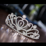 Braut Hochzeit Prinzessin Abschlussball Kristallkrone Strass für Kinder und Erwachsene, Aluminiumlegierungsmetall