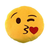 2 x gefülltes Plüsch-Emoji-Kissen „Blow Kiss“ + Emoji-Kissen „Love Heart Eyes“, 32 cm (12 Zoll) Emoji-Kissen