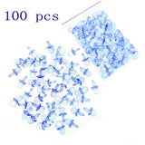 100 x blaue Mini-Schnuller, Schnuller, Acryl, Tischstreuer, Konfetti, Party-Dekoration