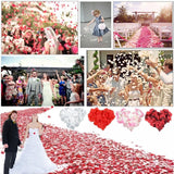 1000 Stück weiße künstliche Rosenblätter aus Seide für Hochzeit, Konfetti, Valentinstag, romantische Party