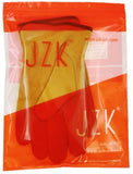 JZK Gants de Jardinage Extra Larges résistants aux épines pour Hommes, Gants de Travail en Cuir Jaune, Gants de Jardin à Doigt Complet, XL