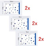 JZK 6 Stück 100 x 80 cm, 80 x 60 cm, 70 x 50 cm, Jumbo, groß, mittel, klein, Vakuum-Aufbewahrungsbeutel für Bettdecken, Kissen, Kleidung, platzsparende Beutel mit Pumpe