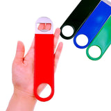 4 x rutschfester Gummigriff, Edelstahl, Barblade-Bierflaschenöffner, Bar Blade Speed ​​Opener
