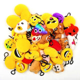 45x Mini-Plüsch-Emoji-Schlüsselanhänger, 5 cm, neuartiges Emoji für Kinder und Erwachsene als Taschenfüller für Geburtstagsfeiern