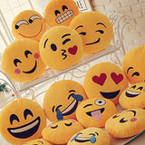 2 x Peluche Emoji coussin coup baiser + Coussin Emoji amour coeur yeux, 32cm 12" Emoji oreiller