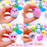 24 x Novelty two holes pencil sharpener with container owl toy  for children birthday favours kids party bag