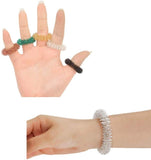 10 x anneau de massage des doigts + 2 x anneaux de massage du poignet, kit d'anneaux de massage d'acupression pour adolescents