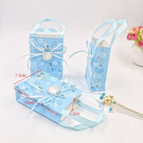 24 x Blue baby shower favour bag boy sweet bag mini party paper bag for baby boy birthday party