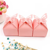 50 x Pearly pink Butterfly Party Wedding Boxes Gift Box