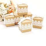 50 x Lace Kraft Paper Boxes for Wedding Birthday Baby Shower