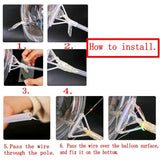 5 transparent 40cm giant LED light balloon 70 cm pole+3 meters LED string light + balloon pump
