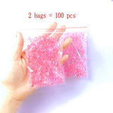 Mini sucette factice rose, 100 x, sucettes en acrylique, confettis dispersés sur Table, accessoires de décoration de fête