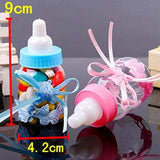 24 x Blue favour feeding bottle candy bottle party box bag for favour , sweets, gifts & jewelry