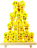 36 Stück Emoji-Radiergummis mit Lächeln, Lachen, schüchternem Gesichtsausdruck, neuartige Gummi-Geschenke für Kinder