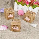 50 x Little Princess kraft paper baby shower favour boxes for girl baby shower girl birthday party