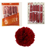 Pompons en tissu 10x10 pouces 25 cm, accessoires de décoration, boules de fleurs en papier, fournitures de fête
