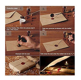 Wax Seal kit: Stamp + Sealing Wax Sticks + Tea Lights + Spoon + Gift Box, Retro Vintage Sealing Set