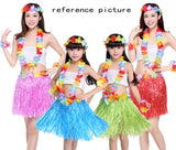 8x Multicolor Hawaiian silk faux flowers party fancy hula skirt girl women Hawaiian Luau supply