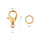 140 pcs Jewelry Lobster Claw Clasps+990 pcs Open Jump Rings Jewelry Accessories kit  Making Handmade