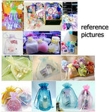 50 x Purple Organza Party Favour Bags Confetti Sweets Bag 12x9 cm Small Drawstring Bags for Wedding