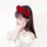 Wedding rose flower girl bridesmaid bride tiara headband for children and adult hairband floral
