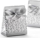Boîte à cadeaux de mariage en argent 50, petite boîte cadeau en papier pour mariage, anniversaire, baby shower, baptême
