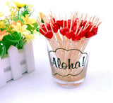 200 x Red Heart Bamboo Wooden Cocktail Stick 12cm Long Toothpick for Party Nibbles Tapas Sandwich