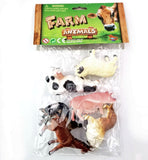 Ensemble assorti de 6 figurines d'animaux de ferme, jouets de bain portables pour enfants, cadeau d'anniversaire